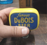 Vintage DuBois Famous Brewing Beer Draft Knob Pa Yellow Blue Bar Tap Handle