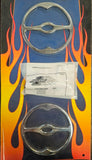 Pro-One Chrome Front Pair Speaker Trims NOS 1996-2007 Harley Electra  Glide