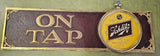 Vintage Large Schlitz Beer On Tap Bar Sign Basement Mancave Bar Collectible