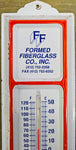 VTG Formed Fiberglass CO Pittsburgh PA Thermometer Advertising Sign Tin!