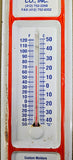 VTG Formed Fiberglass CO Pittsburgh PA Thermometer Advertising Sign Tin!