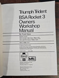 Haynes 1969-1975 Triumph Trident BSA Rocket III Owners Workshop Manual