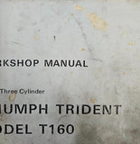Service Manual T160 Triumph Trident Motorcycle Electric Start