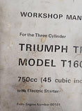 Service Manual T160 Triumph Trident Motorcycle Electric Start