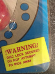 Disc Brake Lock Rotor Red w/Bracket Security Key 81-95415 Motorcycle