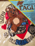 Genuine Harley Davidson "Eaglet" Polyester 40"x45" Crib Baby Blanket Decor USA!