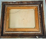 VTG Painting 1961 Antique Wood Frame Hand painted E. Emery Flowers Daisies