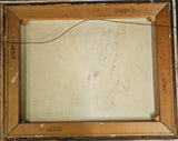 VTG Painting 1961 Antique Wood Frame Hand painted E. Emery Flowers Daisies