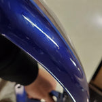 Front Fender Flame Blue Pearl Brilliant Silver Harley Softail Dyna Wi Glide FXST