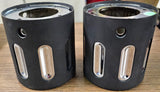 OEM Harley Davidson Black Chrome 4" Revolve Muffler End Caps Screamin Eagle Tour