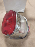 68010-64B Chrome Plated Taillight Assembly 1 Pcs 1955-1972 Harley Twins 12 Volt