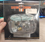 09-480 Auxiliary Brake Light Reflector Body Kit w/ Bulb1973^ Harley Custom Chrom