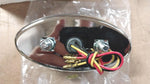 Classic Cat Eye LED Chrome Taillight EMGO 62-21622 12 Volt Red Lens Harley