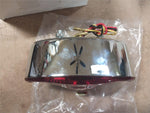 Classic Cat Eye LED Chrome Taillight EMGO 62-21622 12 Volt Red Lens Harley