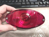 Mid-West Motorcycle 8-79 Cat Eye Taillight Red Lens Chrome Plated Chopper Bobber