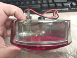 Mid-West Motorcycle 8-79 Cat Eye Taillight Red Lens Chrome Plated Chopper Bobber