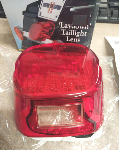 Custom Chrome 27377 Red Laydown Style Taillight LED 1999^ Models Harley