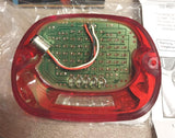 Custom Chrome 27377 Red Laydown Style Taillight LED 1999^ Models Harley