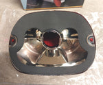 627384 Red Black Out Laydown Style Taillight Lens 2003^ Custom Chrome Harley NOS