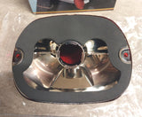 627384 Red Black Out Laydown Style Taillight Lens 2003^ Custom Chrome Harley NOS