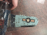 VTG Hubley Kiddie Toy WW2 Fighter Bomber Airplane Die Cast Working Landing