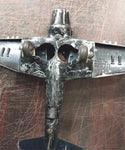 VTG Hubley Kiddie Toy WW2 Fighter Bomber Airplane Die Cast Working Landing