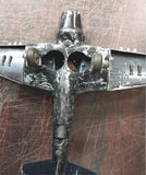 VTG Hubley Kiddie Toy WW2 Fighter Bomber Airplane Die Cast Working Landing