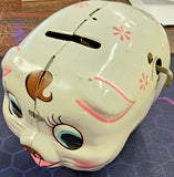 VTG Tin Lithograph 5" Piggy Bank Miknui Wind Up Made in Japan