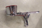 Side Mount License Plate Frame Cat Eye Red Lens Taillight Axle Chrome Taillamp