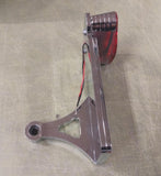 Side Mount License Plate Frame Cat Eye Red Lens Taillight Axle Chrome Taillamp