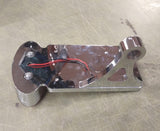Side Mount License Plate Frame Cat Eye Red Lens Taillight Axle Chrome Taillamp