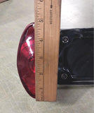Side Mount License Plate Frame Cat Eye Red Lens Taillight Axle Chrome Taillamp