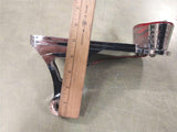 Side Mount License Plate Frame Cat Eye Red Lens Taillight Axle Chrome Taillamp