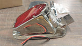 Chrome JC Liang Tombstone Harley Chopper License Plate Bracket Taillight TS 1C