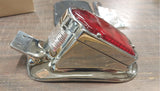 Chrome JC Liang Tombstone Harley Chopper License Plate Bracket Taillight TS 1C