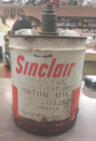 Vintage Sinclair Opaline Motor Oil 5 Gallon Can 20&20W Reg US PAT OFF
