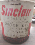 Vintage Sinclair Opaline Motor Oil 5 Gallon Can 20&20W Reg US PAT OFF