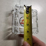 VTG Roar With Gilmore 4 1/8" x 4 1/8" Square Glass Ashtray Gas Oil Ad Tobacciana