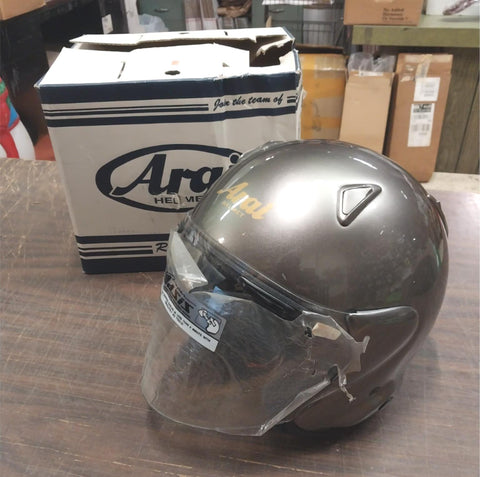 Arai Racing Helmet Large Titanium Gray Motorcycle Face Shield 7 1/4-7 3/8