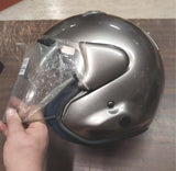 Arai Racing Helmet Large Titanium Gray Motorcycle Face Shield 7 1/4-7 3/8