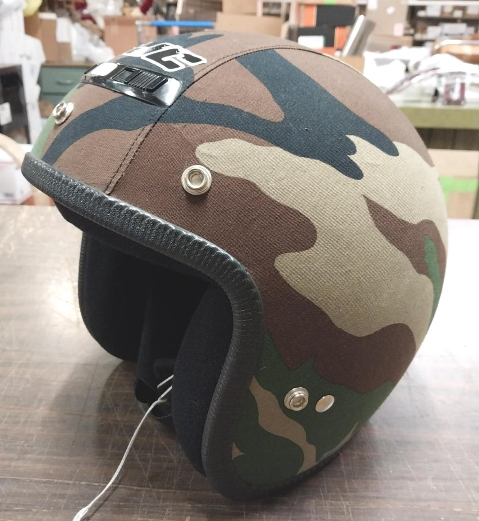 HJC XS Camo Cover Helmet Snell 95 Dot Open Face Fiberglass Vented Moto –