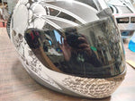 1Storm Full Face Helmet Booster Black White Grey Skulls Motorcycle Street Bike