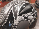 1Storm Full Face Helmet Booster Black White Grey Skulls Motorcycle Street Bike