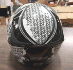1Storm Full Face Helmet Booster Black White Grey Skulls Motorcycle Street Bike