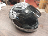 1Storm Full Face Helmet Booster Black White Grey Skulls Motorcycle Street Bike