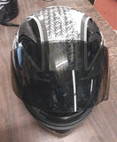 1Storm Full Face Helmet Booster Black White Grey Skulls Motorcycle Street Bike