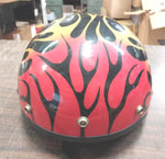 AGV The Real One 1947 Thunder Helmet Made In Italy Flames Red Orange Yellow Used