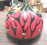 AGV The Real One 1947 Thunder Helmet Made In Italy Flames Red Orange Yellow Used