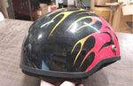 AGV The Real One 1947 Thunder Helmet Made In Italy Flames Red Orange Yellow Used