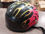 AGV The Real One 1947 Thunder Helmet Made In Italy Flames Red Orange Yellow Used